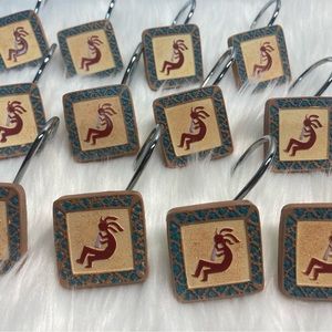Vintage Kokopelli Shower Curtain Hooks
